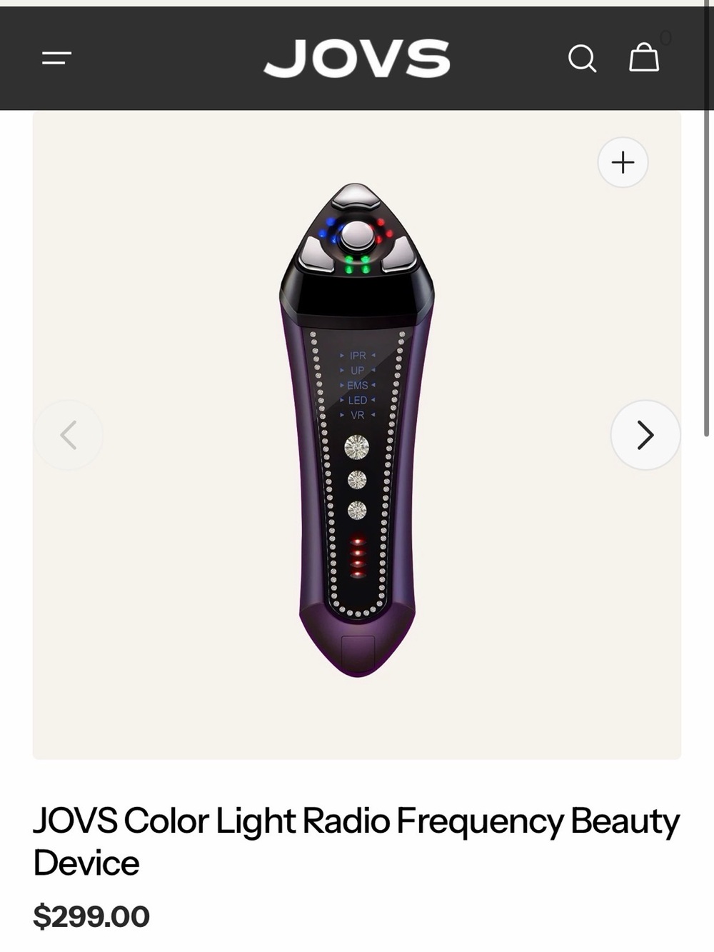 Purple Color Light Radio Frequency Beauty Device